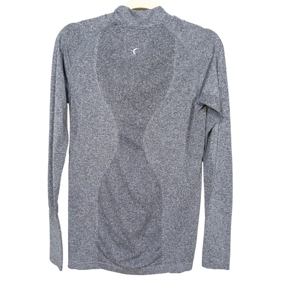 ZYIA Active Heather Grey Fog Performance 1/4 Zip Long Sleeve Top Women's Medium - Picture 3 of 4